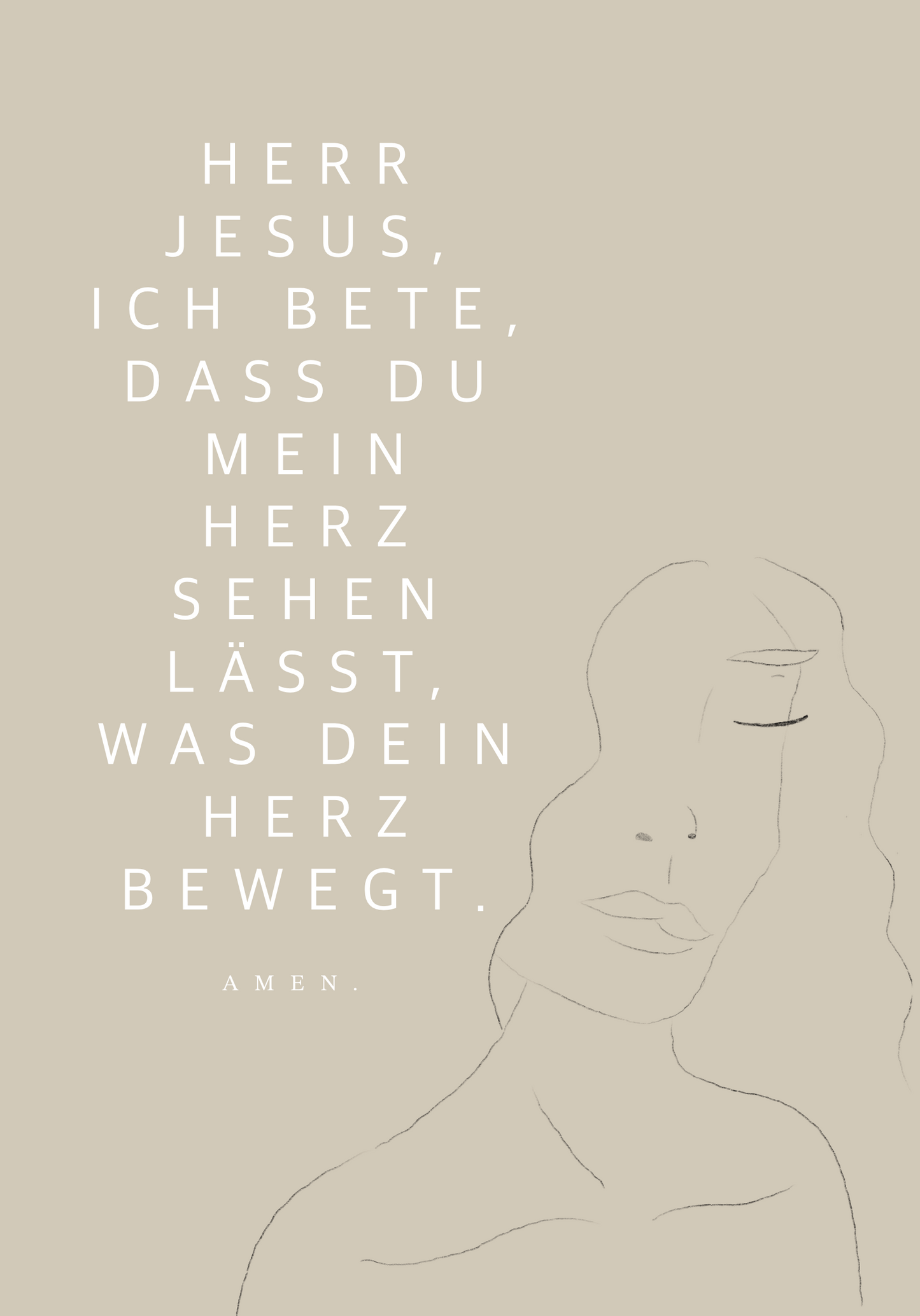 Gebet "woman" A6 Postkarte