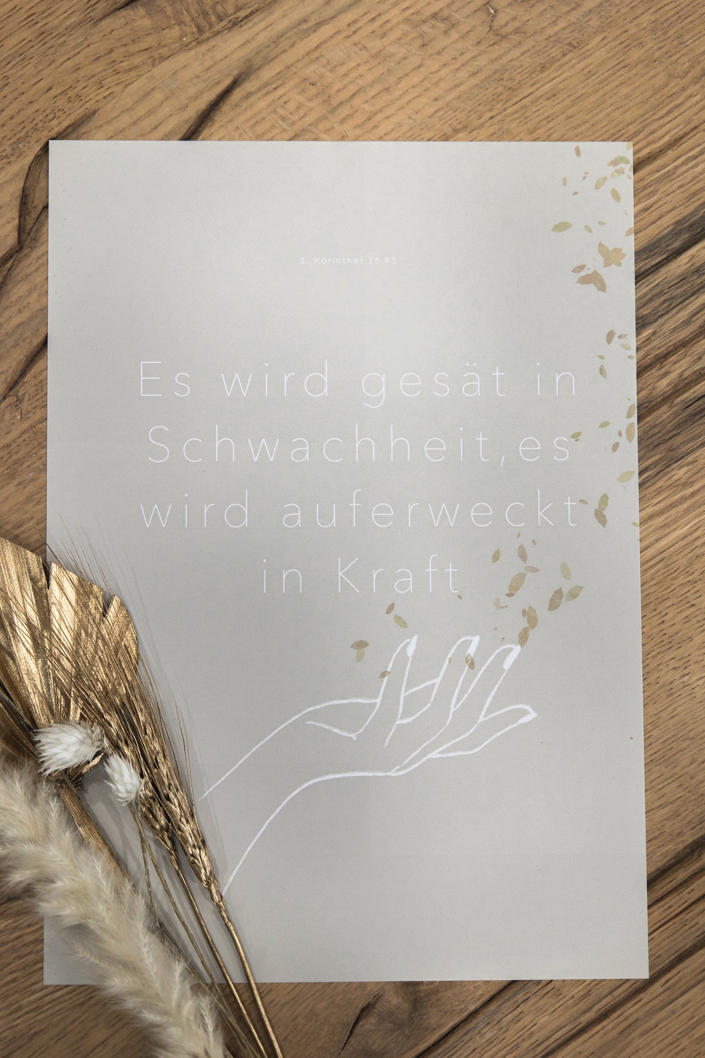 Auferweckt in Kraft Poster A4