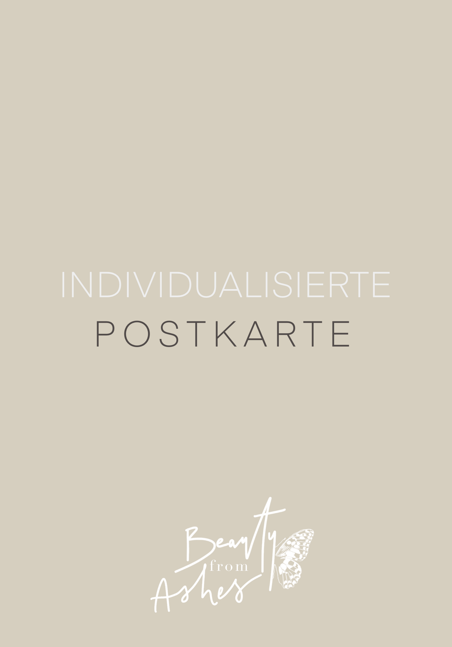 Individualisierte Postkarte