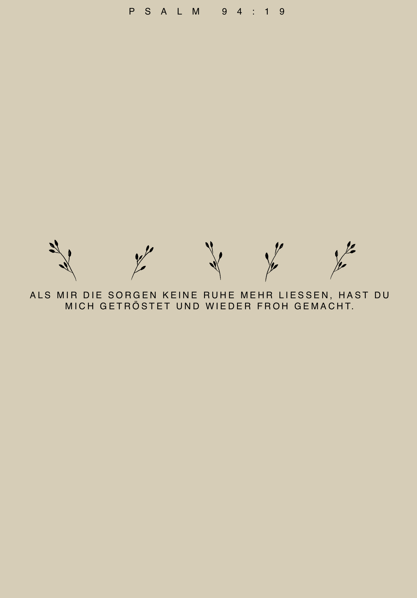 Psalm 94:19 A6 Postkarte