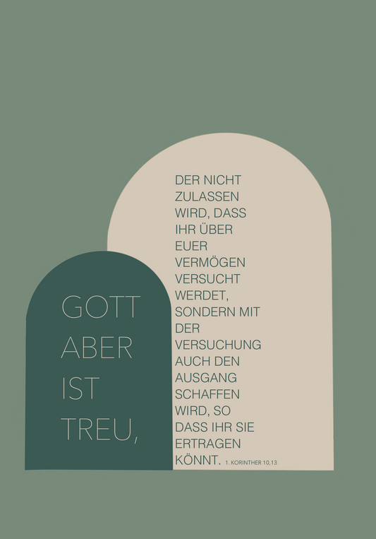 Gott aber ist Treu A6 Postkarte