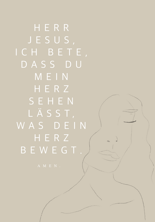 Gebet "woman" A6 Postkarte
