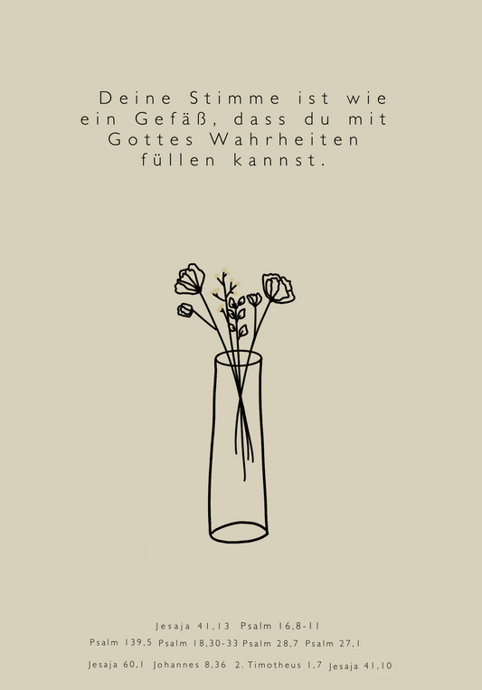 "Gefäß mit Wahrheiten" A6 Postkarte