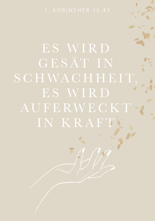Auferweckt in Kraft - A6 Postkarte