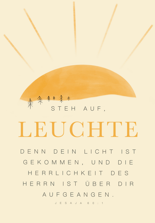 LEUCHTE A6 Postkarte