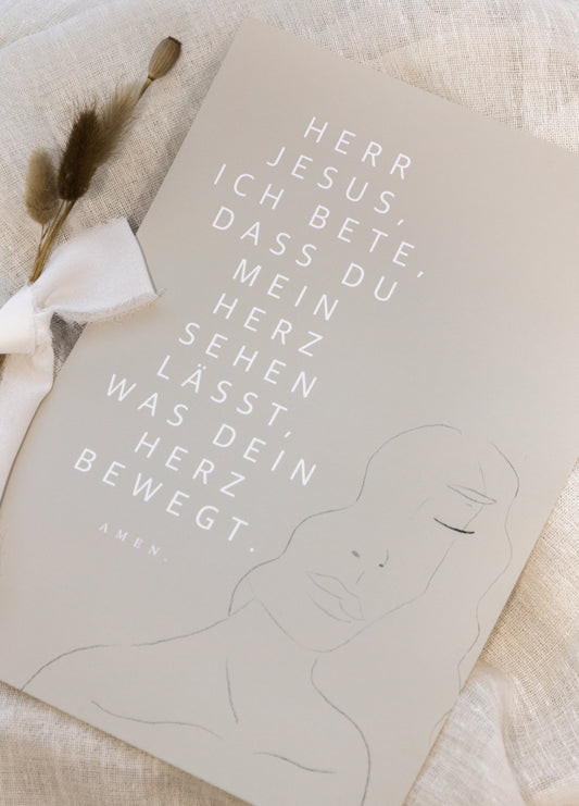 Gebet "woman" A4 Poster